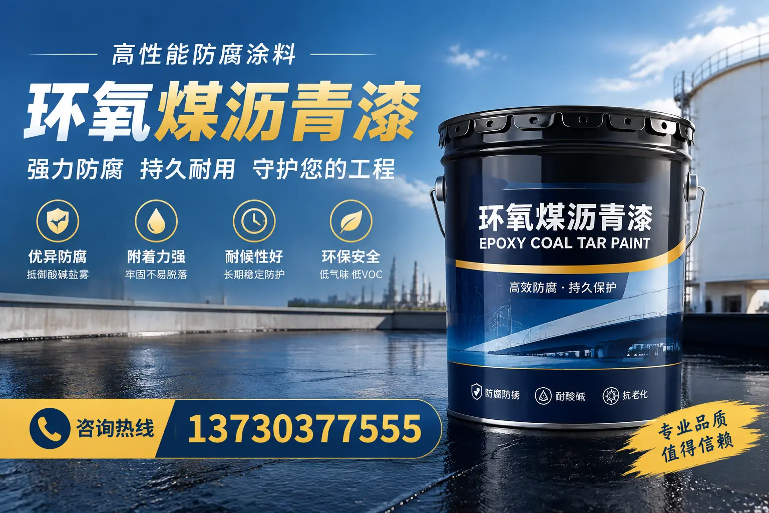环氧煤沥青漆的耐久性分析，适合龙安的使用场景