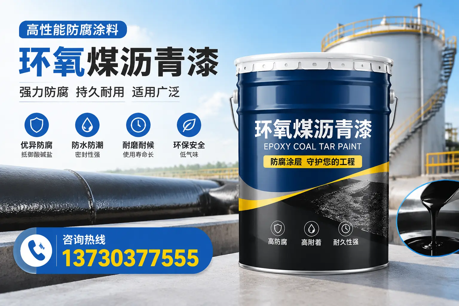 环氧煤沥青漆的耐久性分析，适合龙安的使用场景